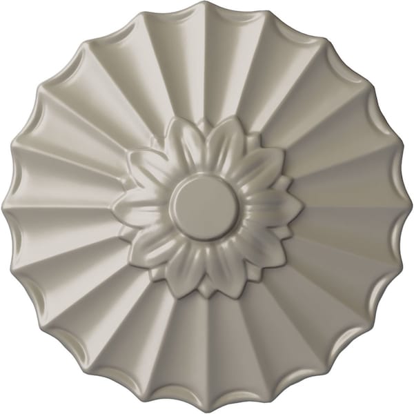 Ekena Millwork Shakuras Ceiling Medallion (Fits Canopies up to 1 3/8"), Hand-Painted Pearl White, 9"OD x 1 3/8"P CM09SHPWS - main